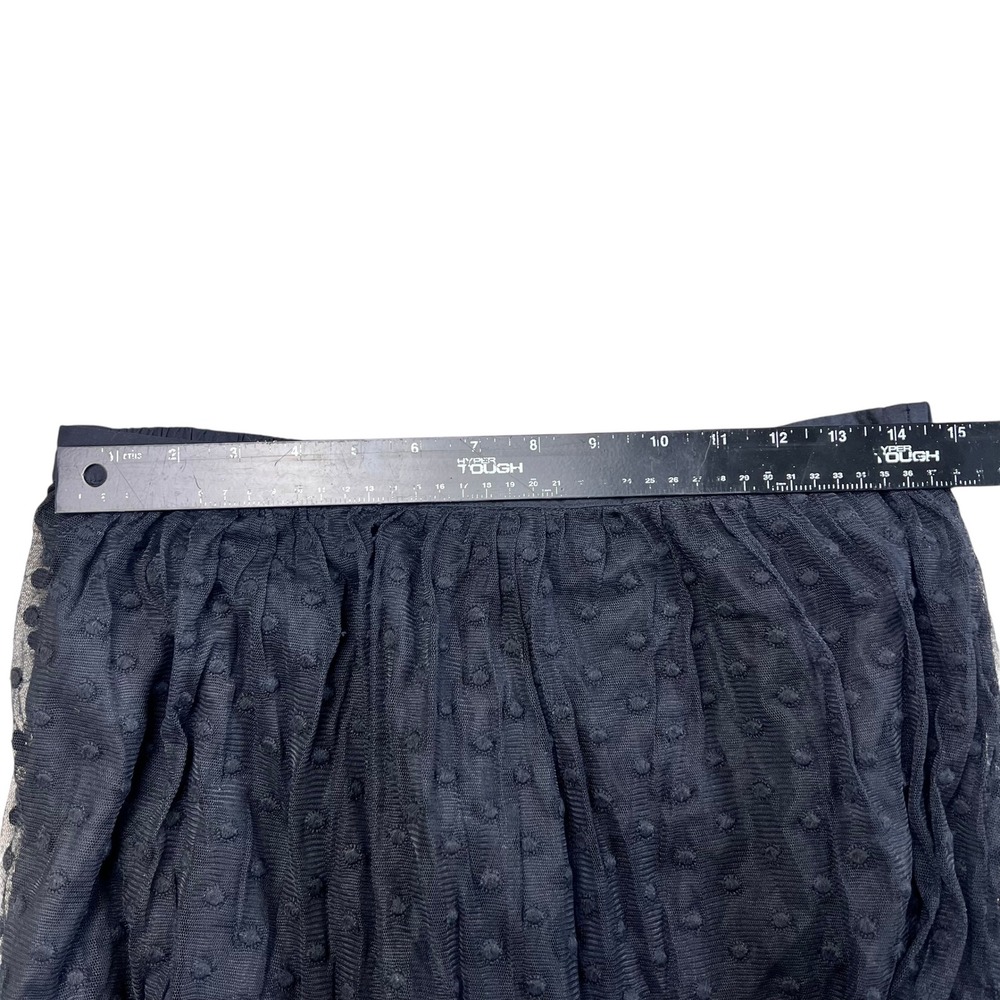 The Great Black Swiss Dot Tulle Maxi Skirt Tiered Mesh Size 3 Large - Picture 7 of 12